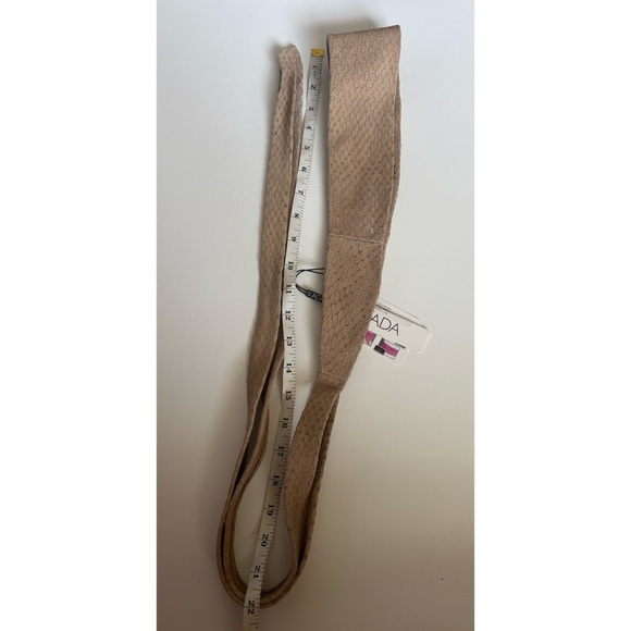 ADA Collection Python Print Suede  Wrap Statement Belt in Oatmeal ~ ONE SIZE